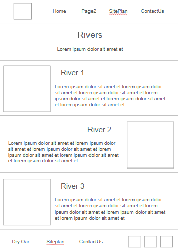 second page wireframe